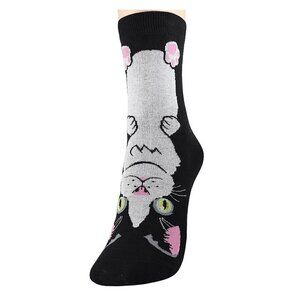 NWT Women's Novelty Socks Black Cat, size 5-9